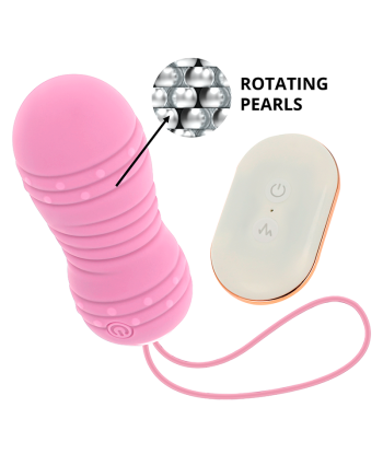 OHMAMA - HUEVO CONTROL REMOTO 7 MODOS ROTACION ROSA