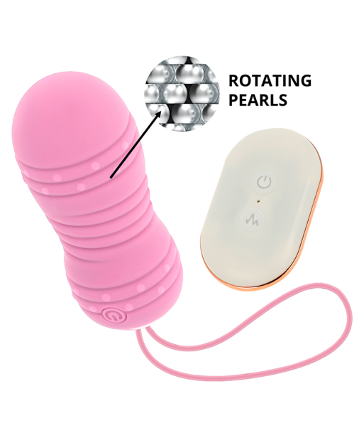 OHMAMA - HUEVO CONTROL REMOTO 7 MODOS ROTACION ROSA