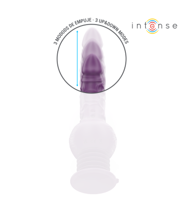 INTENSE - TATUM VIBRADOR MULTIFUNCIÓN CON VIBRACIÓN UP AND DOWN 24 CM MORADO