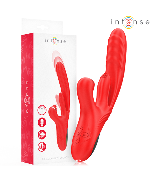 INTENSE - ROSALIA VIBRADOR MULTIFUNCIÓN 3 EN 1 ROJO INTENSE - ROSALIA VIBRADOR MULTIFUNCIÓN 3 EN 1 ROJO