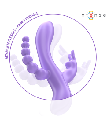 INTENSE - MIKO TRIPLE VIBRADOR RABBIT and ESTIMULADOR and ANAL 7 VIBRACIONES MORADO