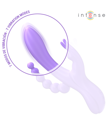INTENSE - MIKO TRIPLE VIBRADOR RABBIT and ESTIMULADOR and ANAL 7 VIBRACIONES MORADO