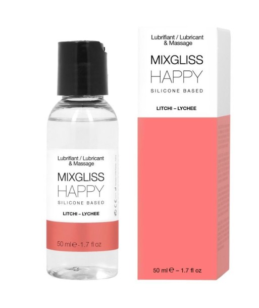 MIXGLISS - HAPPY LUBRICANTE SILICONA LITCHI 50 ML MIXGLISS - HAPPY LUBRICANTE SILICONA LITCHI 50 ML