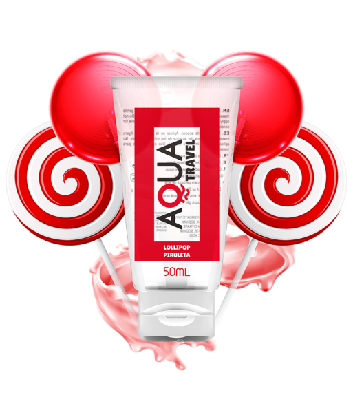 AQUA TRAVEL - LUBRICANTE BASE AGUA SABOR PIRULETA - 50 ML AQUA TRAVEL - LUBRICANTE BASE AGUA SABOR PIRULETA - 50 ML