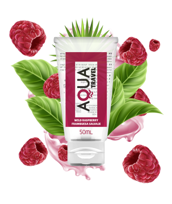 AQUA TRAVEL - LUBRICANTE BASE AGUA SABOR FRAMBUESA SALVAJE - 50 ML