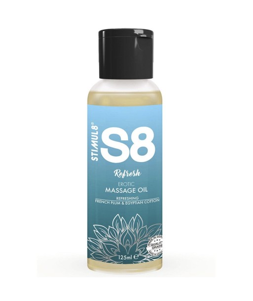 STIMUL8 - S8 REFRESH ACEITE DE MASAJE ALGODÓN 125 ML STIMUL8 - S8 REFRESH ACEITE DE MASAJE ALGODÓN 125 ML