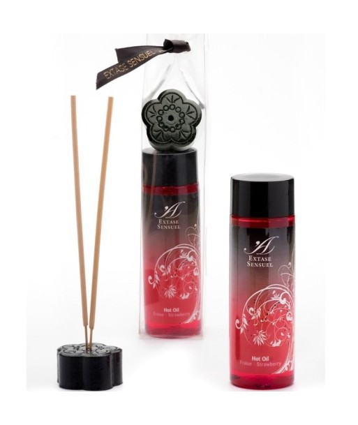 EXTASE SENSUAL - ACEITE ESTIMULANTE CALOR FRESA 100 ML