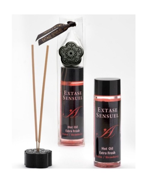 EXTASE SENSUAL - ACEITE MASAJE EFECTO EXTRA FRESH FRESA 100 ML