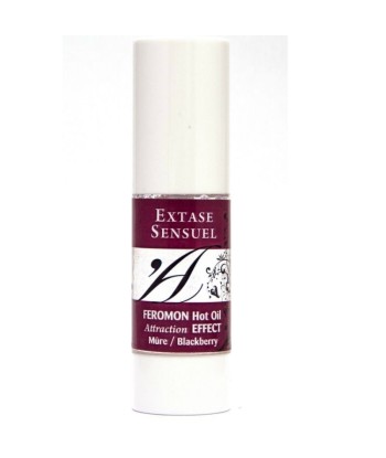 EXTASE SENSUAL - ACEITE MASAJE EFECTO CALOR CON FEROMONAS MORA 30 ML
