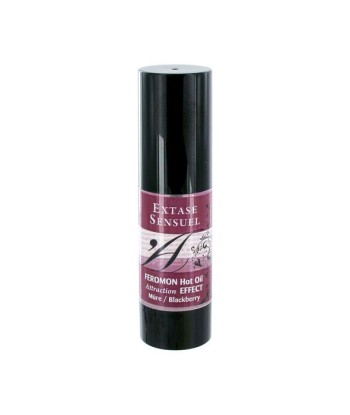 EXTASE SENSUAL - ACEITE MASAJE EFECTO CALOR CON FEROMONAS MORA 30 ML