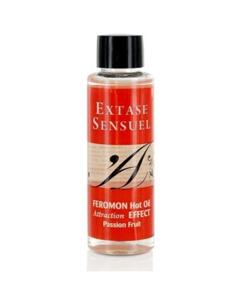 EXTASE SENSUAL - ACEITE MASAJE EFECTO CALOR CON FEROMONAS FRUTA DE LA PASION 100 ML