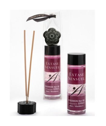 EXTASE SENSUAL - ACEITE MASAJE EFECTO CALOR CON FEROMONAS MORA 100 ML