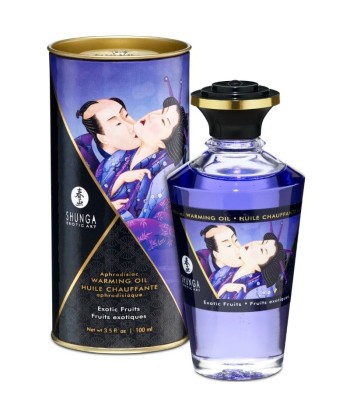 SHUNGA - ACEITE MASAJE EFECTO CALOR SABOR FRUTAS EXÓTICAS 100 ML