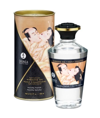 SHUNGA - ACEITE MASAJE EFECTO CALOR SABOR VAINILLA 100 ML