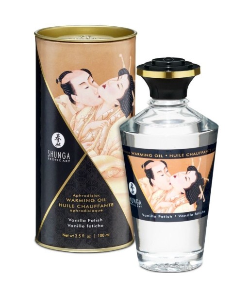 SHUNGA - ACEITE MASAJE EFECTO CALOR SABOR VAINILLA 100 ML