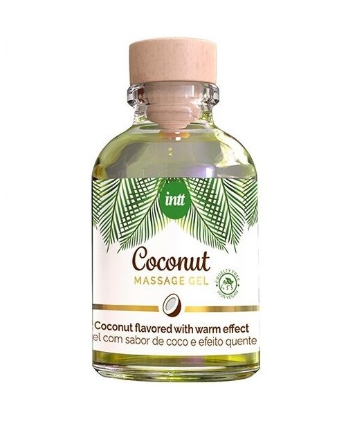 INTT - GEL DE MASAJE VEGANO CON SABOR A COCO Y EFECTO CALOR INTT - GEL DE MASAJE VEGANO CON SABOR A COCO Y EFECTO CALOR
