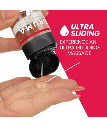 BRUMA - ACEITE DE MASAJE PREMIUM EFECTO CALOR SABOR FRESA 3 EN 1 - 100 ML