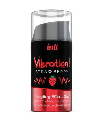 INTT - POTENTE ESTIMULANTE ÍNTIMO GEL VIBRADOR LIQUIDO FRESA 15 ML