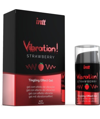 INTT - POTENTE ESTIMULANTE ÍNTIMO GEL VIBRADOR LIQUIDO FRESA 15 ML