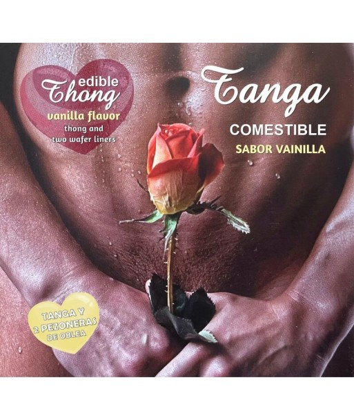 HOTFLOWERS - TANGA 2 PEZONES OBLEA VAINILLA HOMBRE -es-pt-en-fr-it-