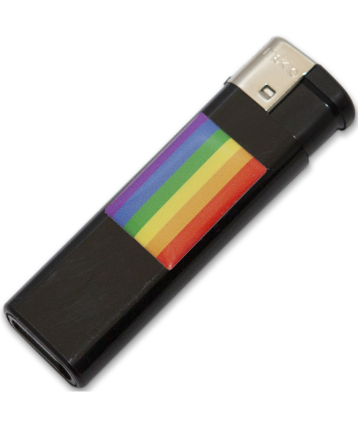 PRIDE - MECHERO NEGRO CON BANDERA LGBT PRIDE - MECHERO NEGRO CON BANDERA LGBT