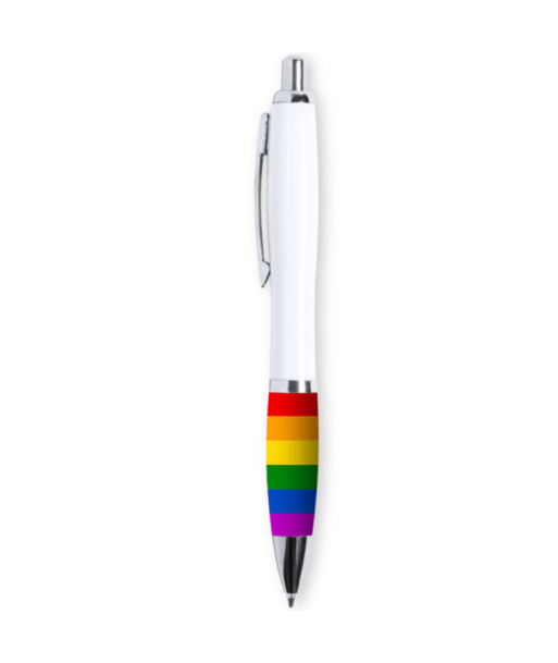 PRIDE - BOLIGRAFO BLANCO BANDERA LGBT PRIDE - BOLIGRAFO BLANCO BANDERA LGBT