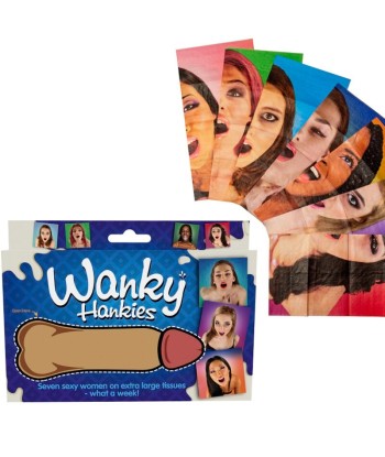 SPENCER and FLEETWOOD - WANKY HANKIES 7 PAÑUELOS EXTRA GRANDES MUJERES