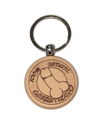 DIABLO PICANTE - LLAVERO DE MADERA CON FORMA DE PENE