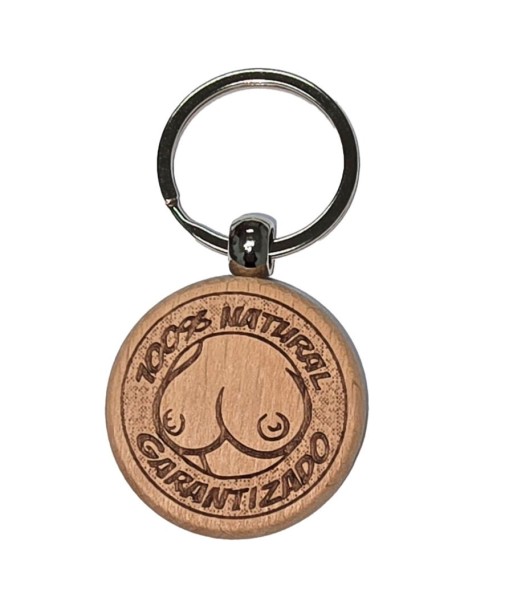 DIABLO PICANTE - LLAVERO DE MADERA CON FORMA DE PECHO DIABLO PICANTE - LLAVERO DE MADERA CON FORMA DE PECHO