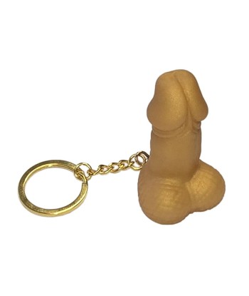 DIABLO PICANTE - SILBATO LLAVERO CON FORMA DE PENE DORADO