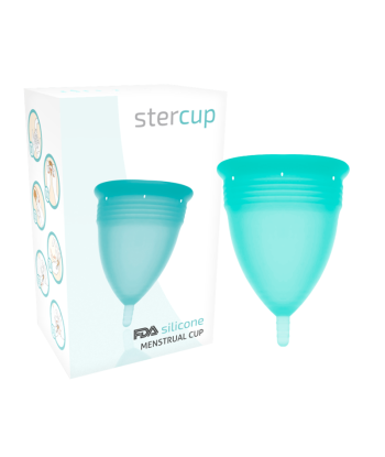 STERCUP - COPA MENSTRUAL FDA SILICONA AQUAMARINA - TALLA L