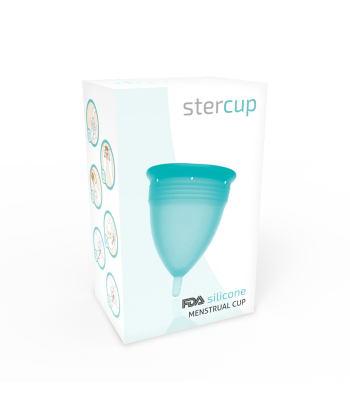 STERCUP - COPA MENSTRUAL FDA SILICONA AQUAMARINA - TALLA S