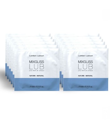 MIXGLISS - LUBRICANTE BASE DE AGUA NATURAL 12 MONODOSIS 4 ML
