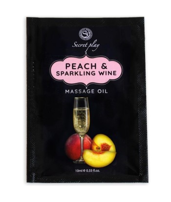SECRETPLAY - MONODOSIS ACEITE MASAJE MELOCOTÓN Y CAVA 10 ML