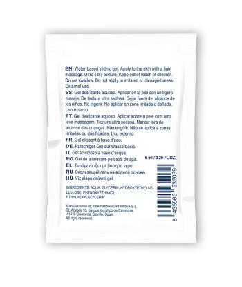 WATERFEEL - GEL DESLIZANTE BASE AGUA NEUTRO 6 ML