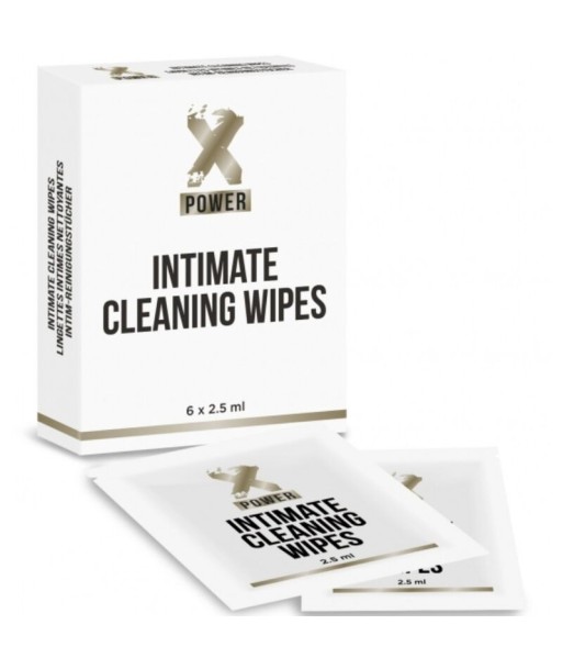 XPOWER - INTIMATE CLEANING WIPES TOALLITAS LIMPIEZA INTIMA 6 UNIDADES