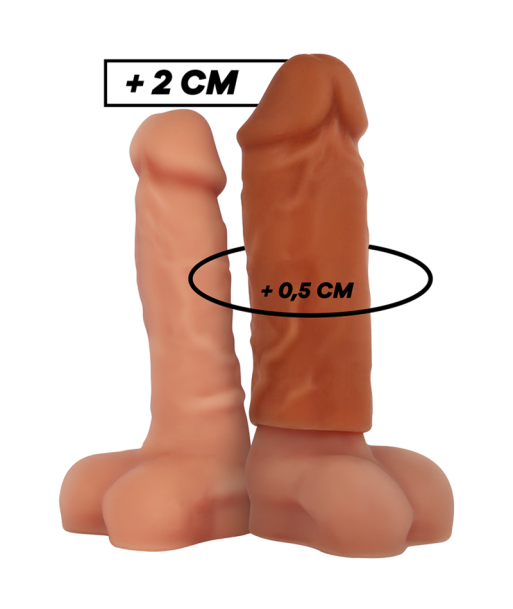 VIRILXL - EXTENSIÓN DE PENE LIQUID SILICONE V3 MARRÓN