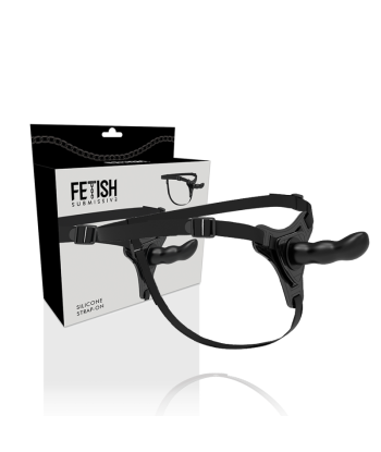 FETISH SUBMISSIVE HARNESS - SILICONA NEGRO G-SPOT 16 CM