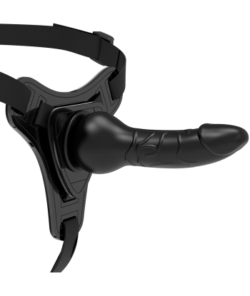 FETISH SUBMISSIVE HARNESS - SILICONA NEGRO REALISTIC 16 CM