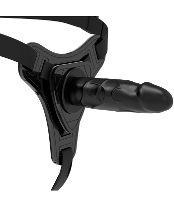 FETISH SUBMISSIVE HARNESS - SILICONA NEGRO REALISTIC 15 CM