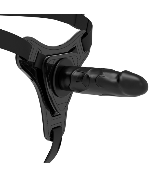 FETISH SUBMISSIVE HARNESS - SILICONA NEGRO REALISTIC 15 CM