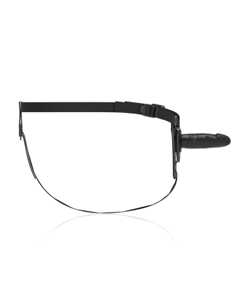 FETISH SUBMISSIVE HARNESS - SILICONA NEGRO REALISTIC 15 CM