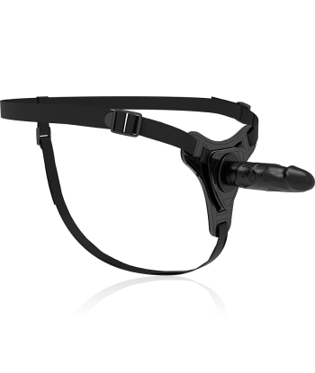 FETISH SUBMISSIVE HARNESS - SILICONA NEGRO REALISTIC 15 CM