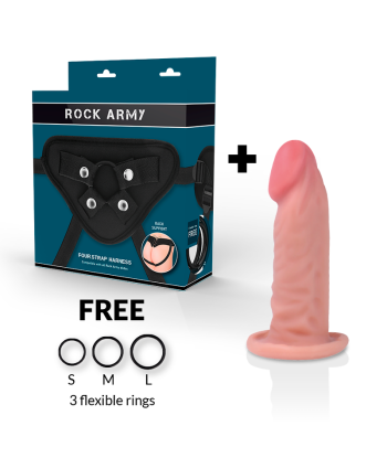 ROCKARMY - ARNES DUAL DENSITY TIGER DILDO REALISTA 14 CM -O- 4.46 CM
