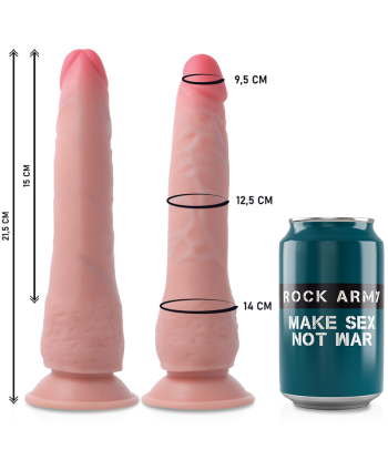 ROCKARMY - ARNÉS DUAL DENSITY CRUSADER DILDO REALISTA 21.5 CM -O- 4.46 CM