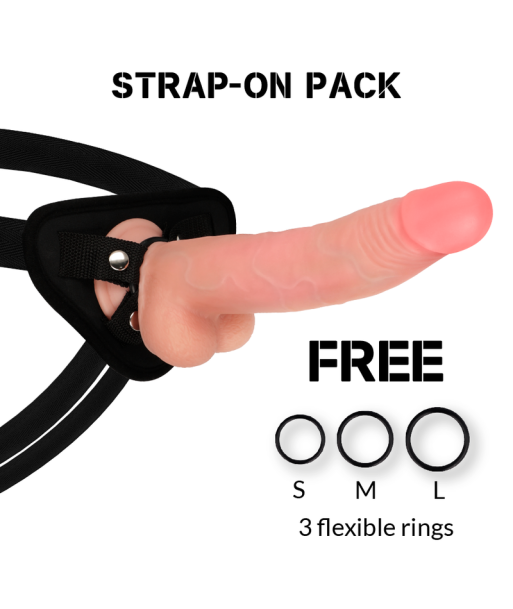 ROCKARMY - ARNÉS DUAL DENSITY LEOPARD DILDO REALISTA 23 CM -O- 4.77 CM