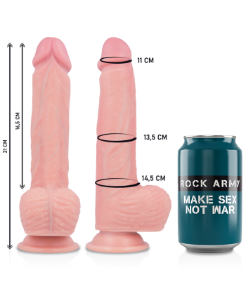 ROCKARMY - ARNÉS LIQUID SILICONE DILDO PREMIUM SPITFIRE 21 CM -O- 4.62 CM