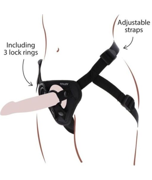 GET REAL - STRAP-ON HARNÉS NEGRO GET REAL - STRAP-ON HARNÉS NEGRO
