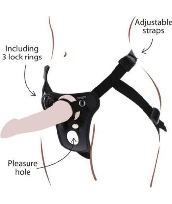 GET REAL - STRAP-ON PLEASURE HARNÉS NEGRO