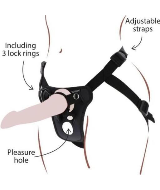 GET REAL - STRAP-ON PLEASURE HARNÉS NEGRO